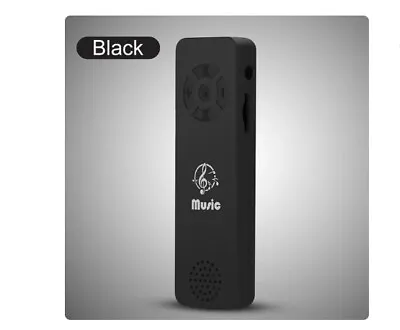 Rechargeable MP3 Music Player With Built In Speaker  -  BLack • £2.99