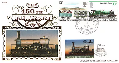 £2.25 • Buy GB 1985 Benham FDC 150th Anniversary GWR Iron Duke Train Swindon GB205