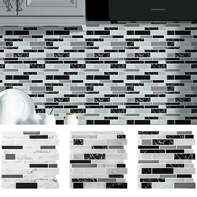 Longking Peel And Stick Backsplash Self-Adhesive Wall Tile Marble Stone 20-Piece • $39.99