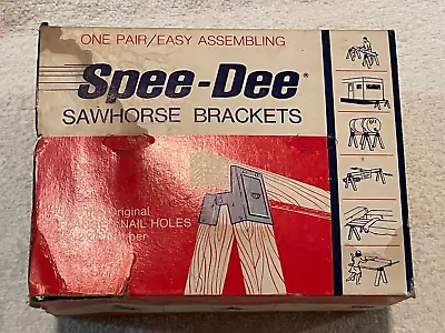 Vintage Spee-Dee Sawhorse Brackets 2x4 Lumber.  Dalton Manufacture St. Louis Mo • $5.50