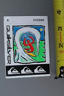 Quiksilver Surf Clothing Tag Surfer Wave Art 80s OG V61B Vintage Surfing STICKER • $19