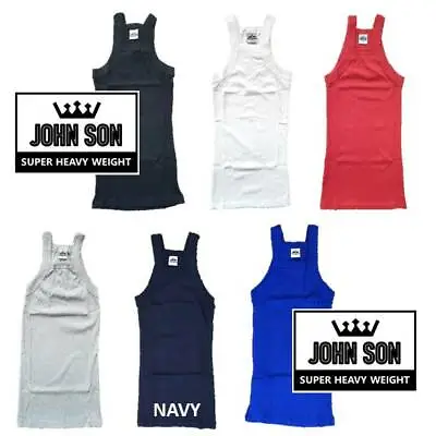 Plain Men's G-unit Tank Top BULK Muscle Square Cut [JOHN SON] Super Heavy Weight • $8.50