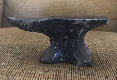 Vintage Small Miniature Cast Iron Anvil - Jewelry Tool Paperweight 5-1/4”x1-3/4” • $8.99