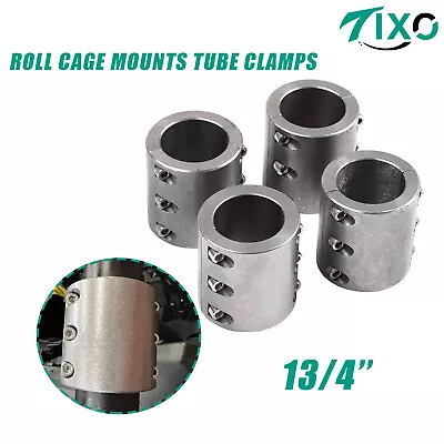 4 Tube Clamps Weldable Bolt On 1.75  1 3/4  Roll Cage Mounts Thick Durable Steel • $47.99