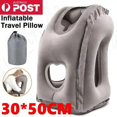 $12.55 • Buy Air Travel Pillow Inflatable Airplane Office Nap Rest Neck Head Chin Cushion OZ
