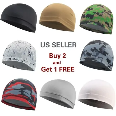 Moisture Sweat Wicking Cooling Bald Dome Skull Cap Helmet Liner Sport Beanie Hat • $4.39