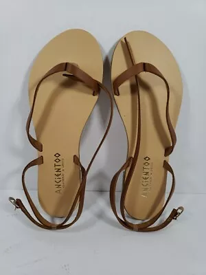 Ancient Brand Handmade Womens Greek Sandals Size 38 Tan NIBSTORE CLOSEOUT • $59.99