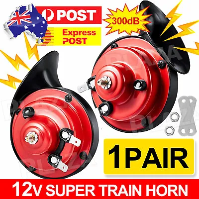 $14.95 • Buy 12V 300DB Super Train Horn For Trucks SUV Car Boat Motorcycles Speaker Treble OZ
