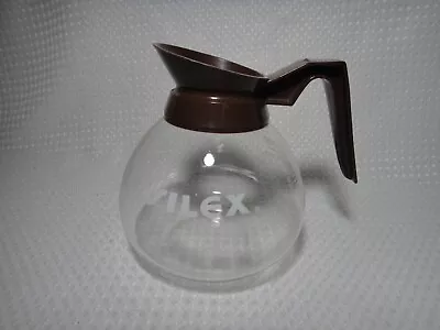 Vintage Silex Glass Coffee Pot Commercial Restaurant 8 Cup Brown Plastic Handle • $34.99