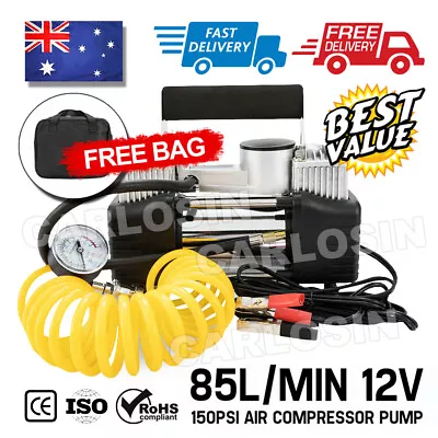 85L/MIN Car Air Compressor 12V 150PSI Tyre Inflator Pump 4x4 Portable • $34.85