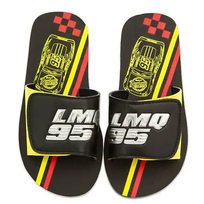 NWT Disney Store Boy Lightning McQueen Slides Sandals Shoes Cars Many Sizes • £10.21