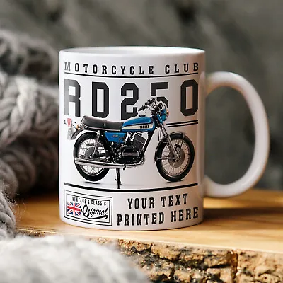 Personalised Motorbike Mug Yamaha RD250 Classic Bike British Cup Gift VBM53 • £12.95
