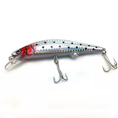 USB Rechargeable LED Lure Wobblers Electric Vibration Twitching Fishing Lures US • $11.96