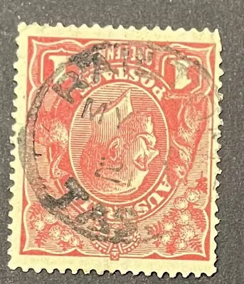 Australia KGV 1d Red Stamp RAILTON TAS Postmark Single Watermark • $6