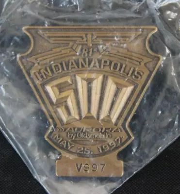 1997 Indianapolis Indy 500 Mile Race Bronze Pit Badge ~ Olds Aurora ~ Sealed • $24.99