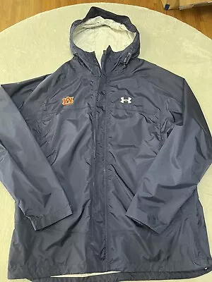 Auburn Tigers Team Issued Player Issued Under Armour Rain Jacket Large Used Rare • $49.99