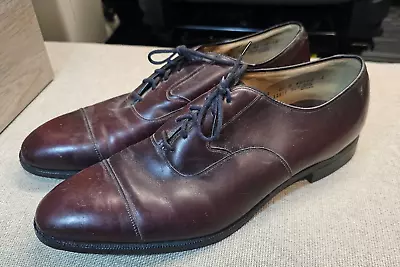 Johnston & Murphy  Leather Cap Toe Mens Sz 13 Made In USA Oxford • $47.20