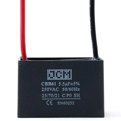 $8.50 • Buy Ceiling Fan Capacitor 5.5uf 250v Ac 5.5 Uf 250vac Motor Electric Cap 5.5mfd Mfd