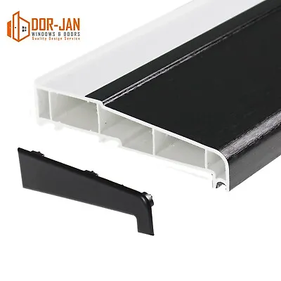 £16.99 • Buy Black Cill 150mm UPVC External Sill Window Door Patio Plastic End Caps Outside