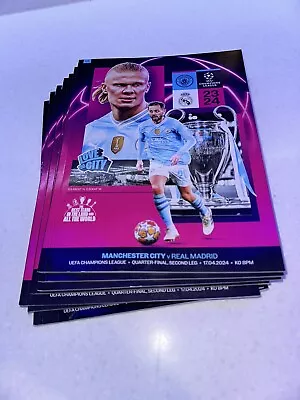Manchester City Vs Real Madrid Official Matchday Programme 17/4/2024 • £5