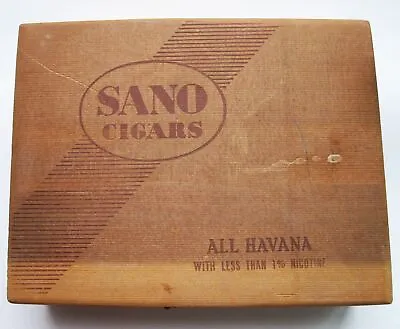 Vintage Sano Palma Royals Cigar Box 1940s 1950s Wood Cedar US Tobacco Co • $14.39