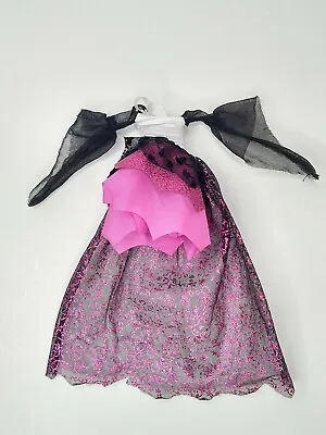 Monster High Doll Draculaura Ghouls Rule Outfit Dress Replacement Pink Black  • $9.40