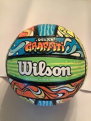 Wilson Ocean Graffiti Beach Volleyball  Level Official Size Weight • $19