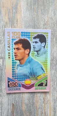 Match Attax 2010 World Cup Iker Casillas 100 Hundred Club Trading Card • £1.50