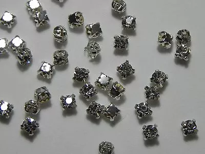 Silver Rhinestone Rose Montees Spacer Beads 4 Holes ~ 3mm - 4mm ✰✰USA Seller✰✰   • $1