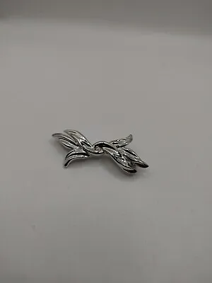 VTG Brooch/pin MONET  Silver Tone Signed Ribbon  • $16.95