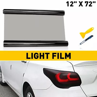 72” Car Vinyl Taillight Headlight 30*180CM Wrap Film Tint Fog Light Matte Black • $10.09