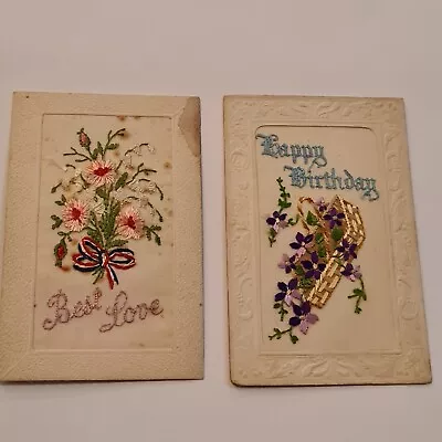 2 WW1  Silk Embroidered Military Postcards 1916 • £1.99