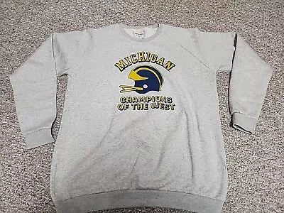  Homefield Heather Gray Michigan Wolverines Champions Of The West Crew Neck 2XL • $17.20
