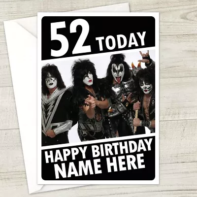 KISS Personalised Birthday Card - Personalized American Rock Band Heavy Metal • £3.79