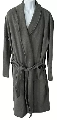 Eddie Bauer Men's Lounge Robe Plush-Lined Small/Medium Gray • $29.99