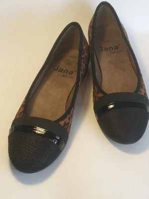 £26.99 • Buy Jana Size 6h Wide Fit Leopard Print Ballet Shoes.  G1603042358