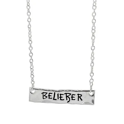£14.99 • Buy Justin Bieber Belieber Logo Bar Necklace