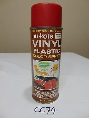 Vintage Spray Can Paint Nu Kote Vinyl Plastic New York Bronze Powder Cherry Red  • $39.99