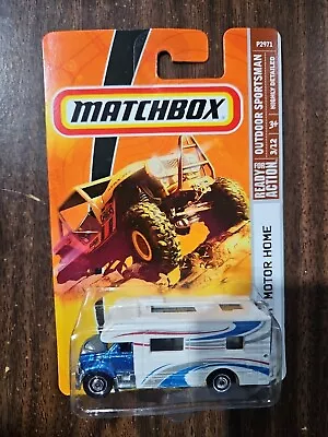 MATCHBOX 2009 OUTDOOR SPORTSMAN MBX MOTOR HOME #91 METALFLAKE BLUE & WHITE 38c1 • $2.99