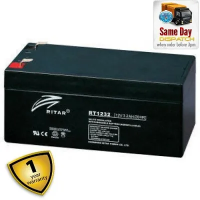£12.95 • Buy Ritar 6v 3.2ah Lead-acid Agm Battery Same Spec As Yuasa Np2.8-6, 6v 2.8ah