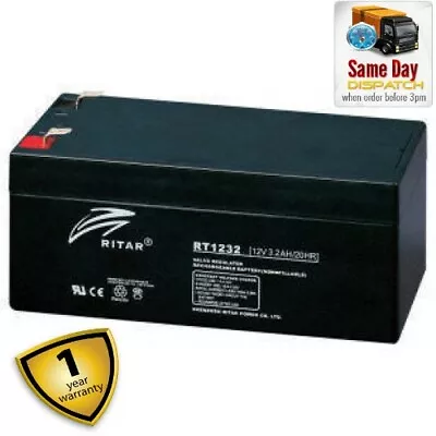 Ritar 6v 3.2ah Lead-acid Agm Battery Same Spec As Yuasa Np2.8-6 6v 2.8ah • £12.98