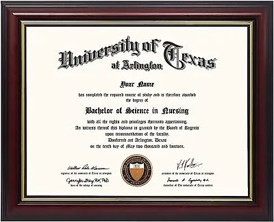 Graduation Certificate Solid Wood Frame With Gold Trim 8.5 *11 • $19.99