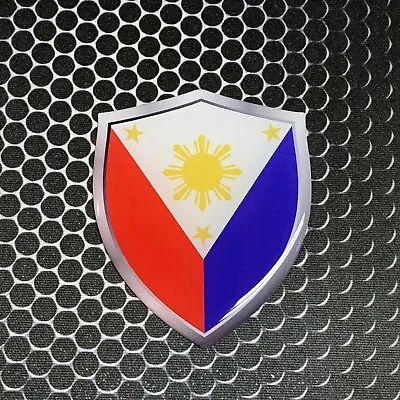 $8.99 • Buy Philippines Shield Flag Proud Domed Decal Emblem Car Sticker 3D 2.4 X 3 