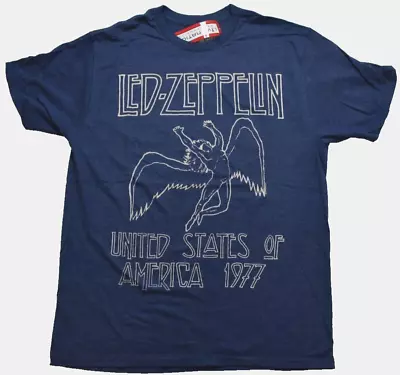 Led Zeppelin Mens United States Of America 1977 Swan Song Graphic Shirt New L • $9.99