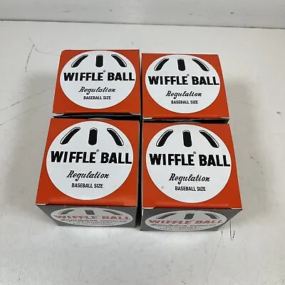 4  OFFICIAL WIFFLE® BALLS In Boxes NEW Regulation Baseball Size • $16