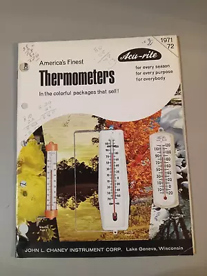 Vintage 1971-72 ACU-RITE Thermometers Wholesale Catalog - Lake Geneva Wisconsin • $1