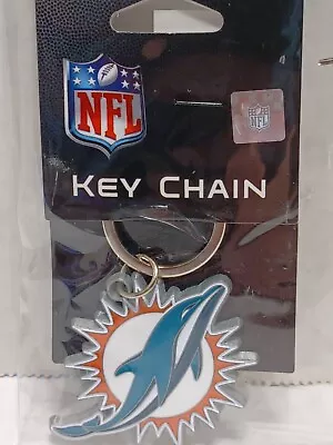 Miami Dolphins Chrome Logo Keychain • $6
