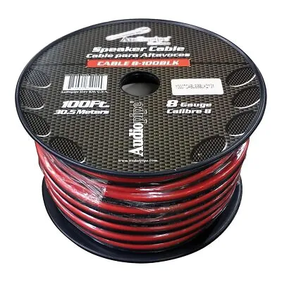 Audiopipe 8 Gauge Speaker Wire 100' Red/Black • $51.95