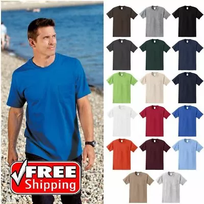 Port & Company Mens Tall Essential Pocket T-Shirt PC61PT LT-4XLT • $12.36