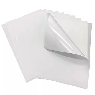 Pack Of 100 Sheets-High Sticky Printable Matte Self Adhesive Full Sheet A4 St... • $28.74